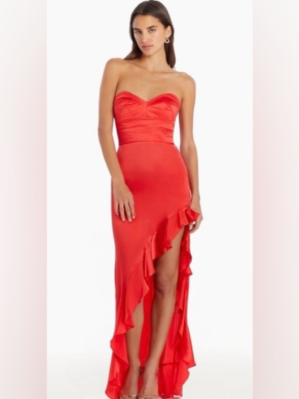 Amanda  Uprichard Amalia Silk Gown in Red - Size S